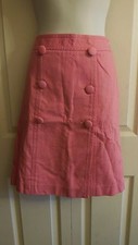 NWT TALBOTS PINK 100 COTTON STRAIGTH SKIRT PETITES 4P