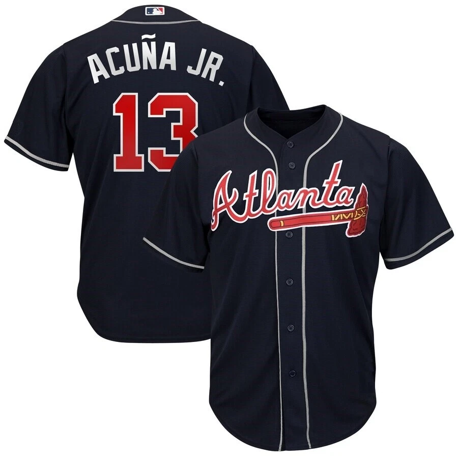  Ronald Acuna Jr 13 MLBPA Ronald Acuña Jr. Baseball Player T- Shirt : Clothing, Shoes & Jewelry