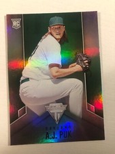 2020 Panini Chronicles Titanium Green Parallel A.J. Puk RC 8