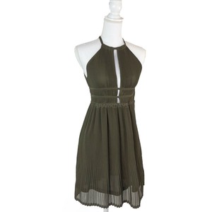 h&m olive green dress
