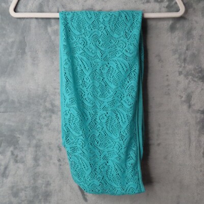 FASHION Infinity Scarf Turquoise Blue Aqua Lace 9x68'' Spring Summer