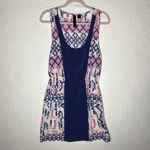 Petticoat Alley Womens Multicolor Vneck Dress Size Large Artsy Geometric Preppy