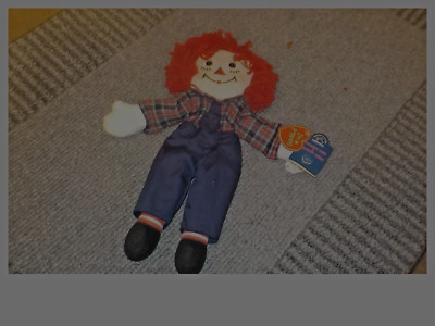 Vintage Applause  Hasbro Raggedy Andy Doll / Hand Puppet Medium 16 1/2'' with Tag
