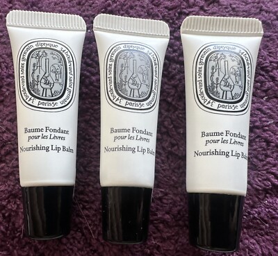 3 Diptyque Baume Fondant Nourishing Lip Balm MINI .17oz, 5ml Each. Shipping Free