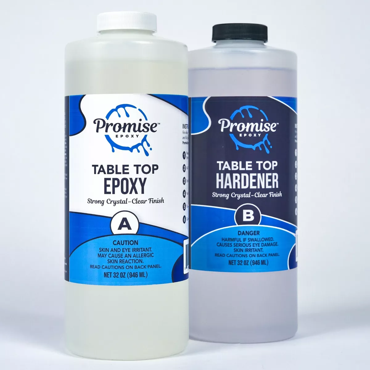 Promise Epoxy - 0.5 Gallon of Clear Table Top Epoxy Resin That Self Levels