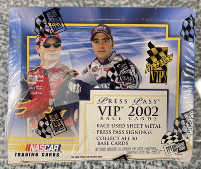2002 Press Pass VIP Nascar Hobby Box - Brand New, Sealed - 24 Packs