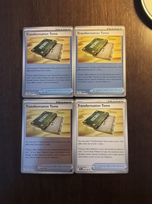 Pokemon TCG - Transformation Tome 083/086 3 Rev Holo Playset (x4) Chaos Rising