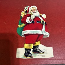 Vintage, Die-Cut, Santa Claus, Advertising Card PENN SECURITY BANK SCRANTON,PA