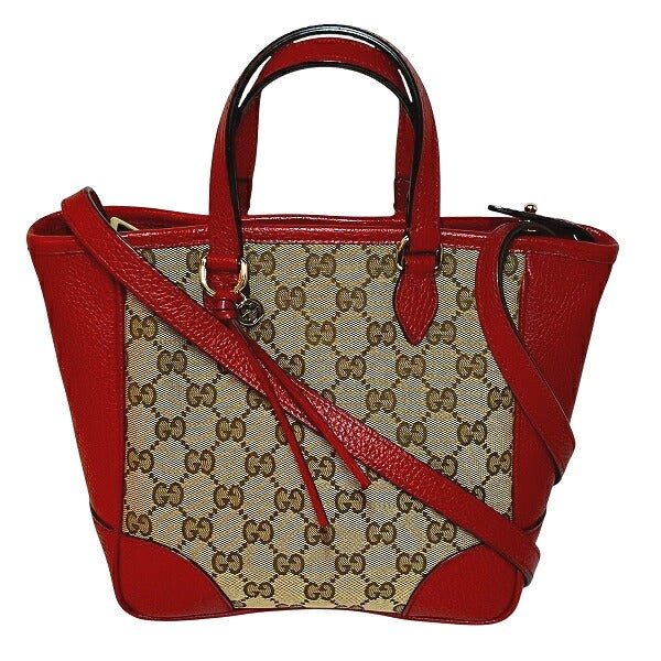 Gucci GG Canvas Two-Way Tote Bag for Women in Beige Size One 539917
