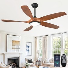 54 Inch Ceiling Fan with Lights Reversible DC Motor Remote Control Indoor