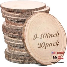 20 Pcs Natural Large Wood Slices for Centerpieces, 9-10 Inch, for 9-10 Inch