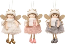 3 Pcs Christmas Angel Doll Decoration Tree Hanging Ornaments Thanksgiving Gifts