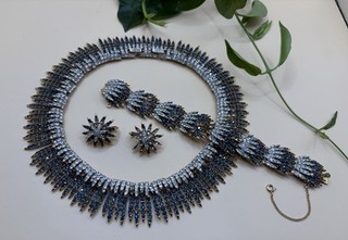 Trifari Alfred Philippe Starflight 1966 Necklace Bracelet & Earrings For Repair