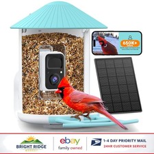Smart Bird Feeder with HD Camera, Night Vision, and Solar Power for Birdwatching