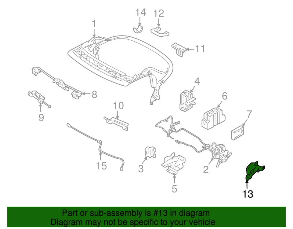 Soporte de montaje en techo lado izquierdo conductor Nissan 370Z original fabricante de equipos originales 971C1-1ET0A Foto 3 de 3