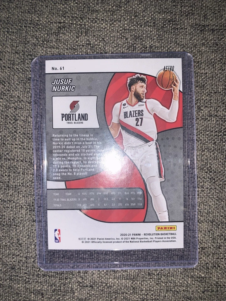 2020-21 Panini Revolution Astro #61 Jusuf Nurkic Portland Trailblazers - MINT - Image 3 of 4