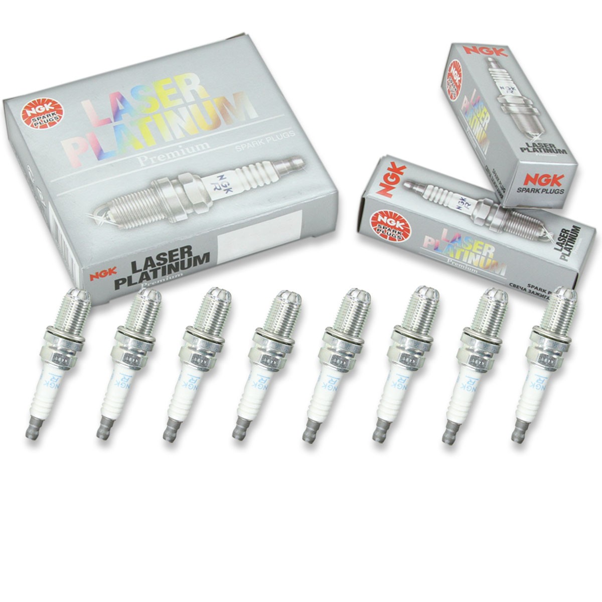 8 pcs NGK Laser Platinum Spark Plugs for 1999 Bentley Arnage 4.4L V8 - td