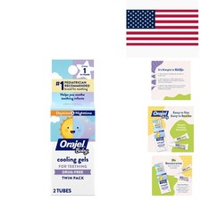 Calming Teething Relief: 2-Pack Baby Cooling Gels, Ages 3 , Drug-Free