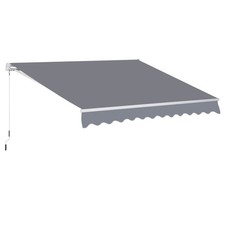 Outsunny 2.95 x 2.5m Canopy Sun Shade Shelter with Crank Handle, Grey