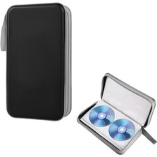 CD/DVD Case Holder 96 Capacity Hard Plastic Storage Binder Wallet Black 
