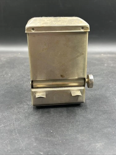 Vintage Coca Cola Logo Stainless Steel Turn Knob Toothpick Dispenser