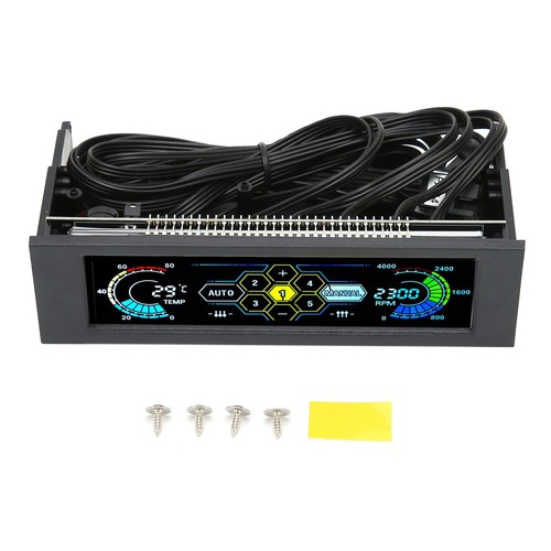 Computer Temp Monitor PVC Lens Panel Display 5 Sets Fan Temperature Controlle FY - Afbeelding 15 van 22