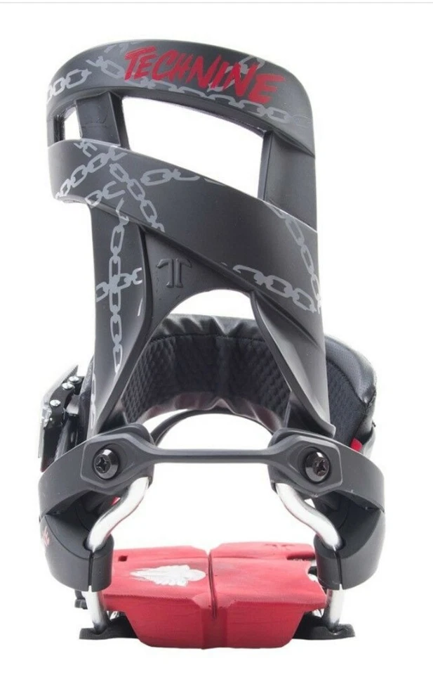 Fijaciones de snowboard Technine Pro Niner T9 ID Team para hombre medianas (US 6-8) negras rojas Foto 2 de 3