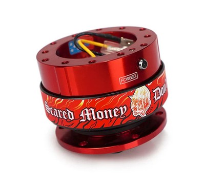 NRG Gen 2.0 Steering Wheel Quick Release Litt Red w/Horn Wires SRK200RD-LITT