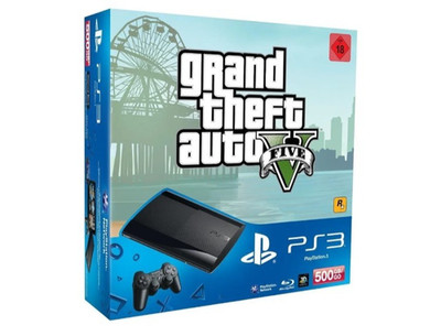 sony Playstation 3 slim 500gb + Controller gta 5 bundle in ovp top + Sniper 2