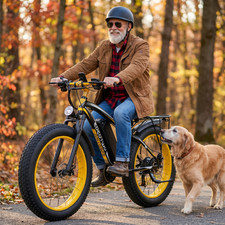 26" Fat Tire 1500W Electric Bikes for Adults 34MPH 60Miles Mountain E-bike