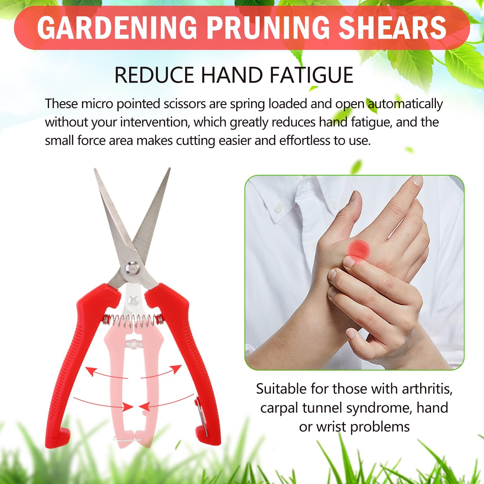 20 Pcs Bud Trimming Scissors Bulk 7.2 Inch Pruning Shears Garden Scissors for...