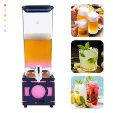 3L Beverage Dispenser Water Juice Drink Dispenser LED Plastic Drink Dispenser