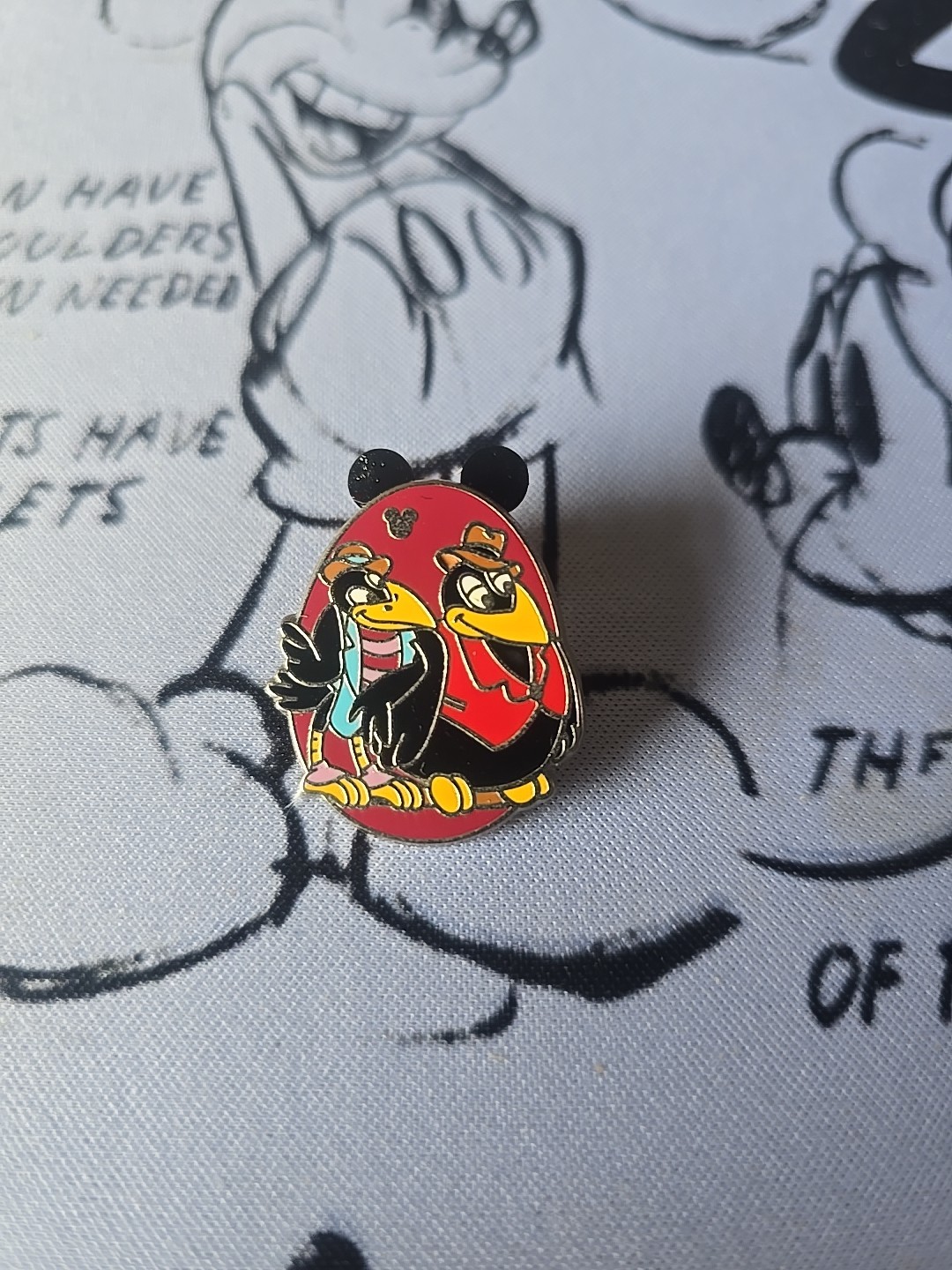 Disney Pin 102274 WDW - Jim Dandy and Fat Crow - Dumbo - Birds - Hidden Mickey