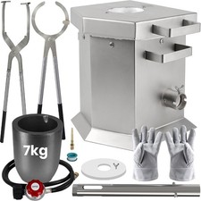 CANALHOUT 7KG/15lbs Propane Melting Furnace Kit w/ 2  Kiln Foundry Smelting Fur