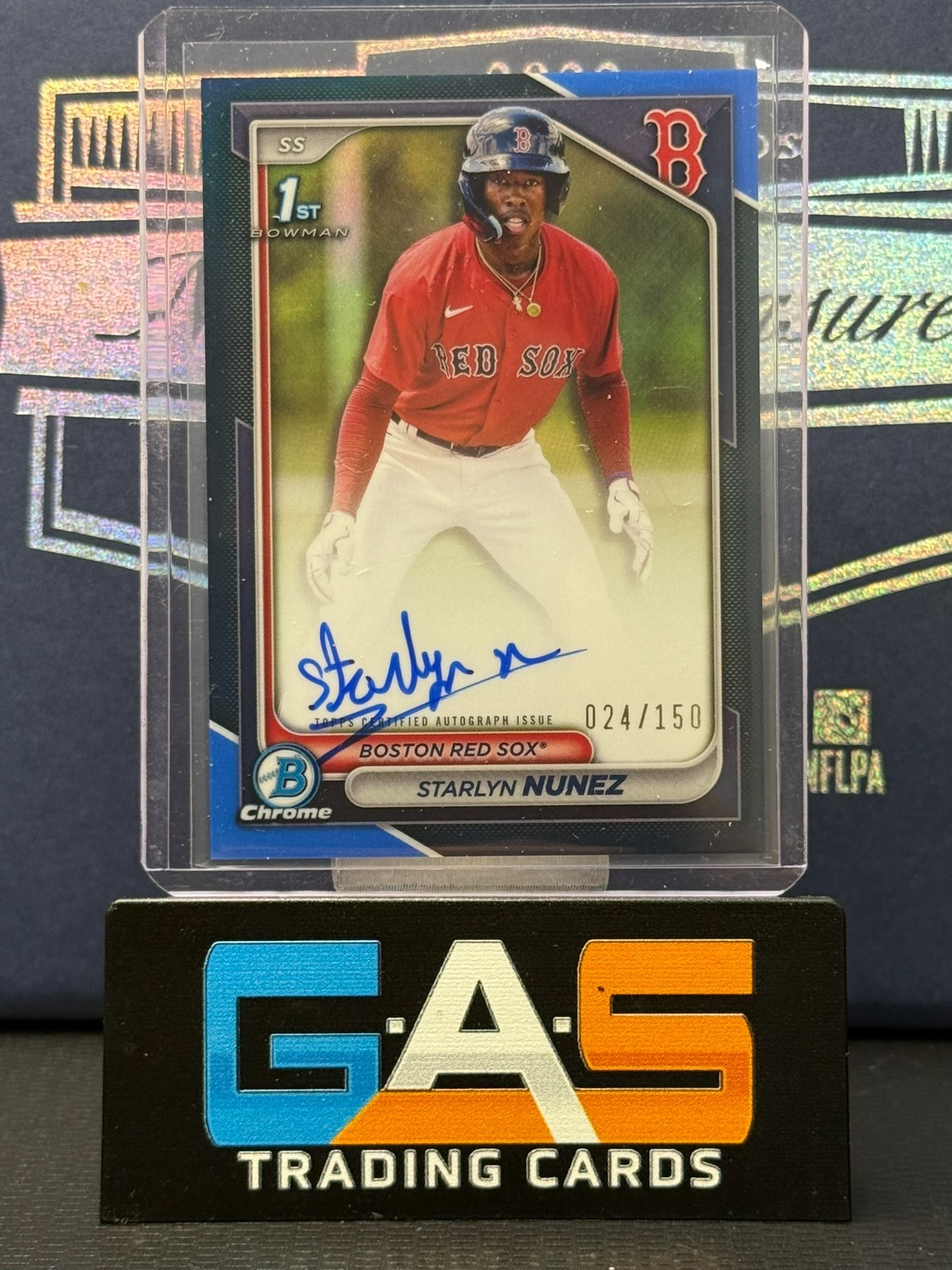 2024 Bowman Chrome Prospect Autographs Starlyn Nunez #CPA-SN Blue Refractor /150