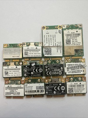 Lot Of 12 Mixed Wlan Network Cards, Intel Broadcom And Atheros.