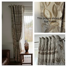 Curtains 90x90. ring top. Cream/Beige - lined 
