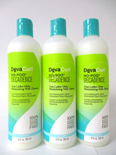 DEVACURL NO POO DECADENCE CLEANSER 12 OZ labels scuffed 3 bottles 
