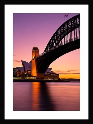 Moderner Hafen von Sydney gerahmtes Wandbild Poster Leinwanddruck Bild