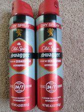 2 Old Spice Swagger CEDARWOOD Deodorant Antiperspirant Dry Spray 4.3 oz Exp 7/27