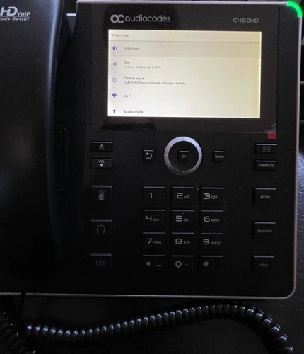 Téléphone IP AudioCodes C450HD Teams écran couleur, Teams, Skype