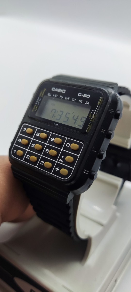 Casio C-80 Vintage Calculator Watch made in Japan – New Battery