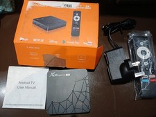 Android 9.0 Quad Core X88 Pro Smart TV Box Media Player. With Remote Etc. Boxed.