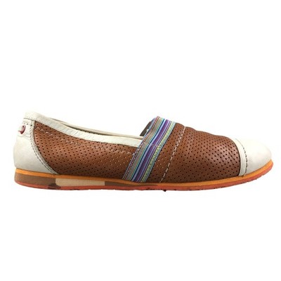 UCS United Club Sport Womens Size 10** Brown Cream Closed Toe Slip On Flats FAIR