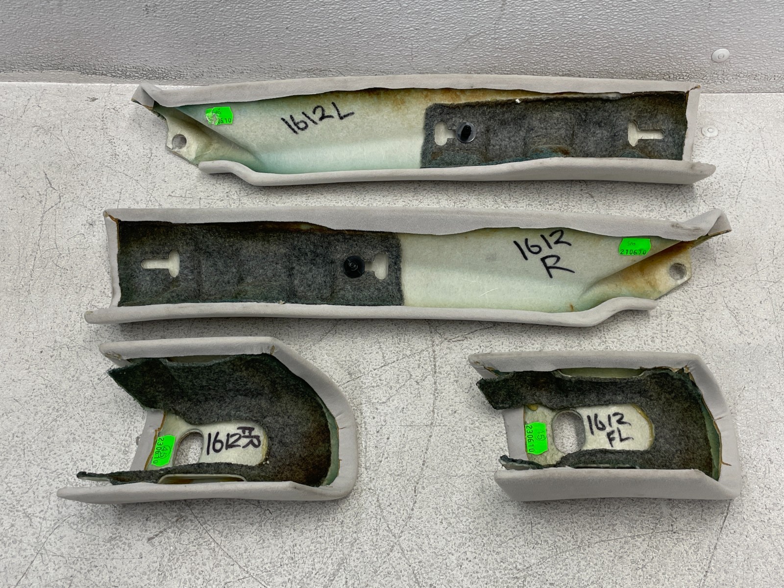 10 11 12 13 14 Lotus Evora Front Left & Right A Pillar Trim Panel Set 1612 OEM