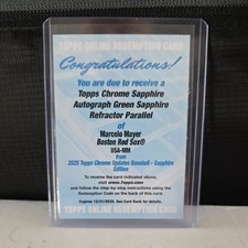 2025 Topps Chrome Sapphire Marcelo Mayer Auto Green sapphire Refractor /99 