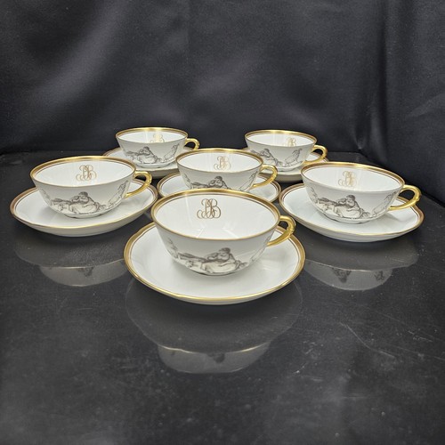 Bernardaud, servicio de té, colección, pastoral en grisaille. Limoges - Imagen 17 de 17