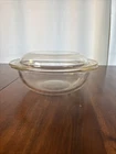 Vintage PYREX #023 Clear Glass 1.5 Quart Casserole Bowl with lid
