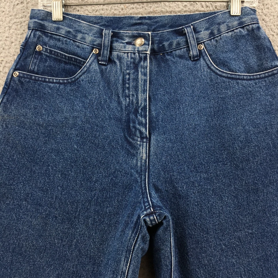 Jeans Woolrich pierna recta para mujer 8 (29x31 real) azul denim tiro alto algodón Foto 2 de 4