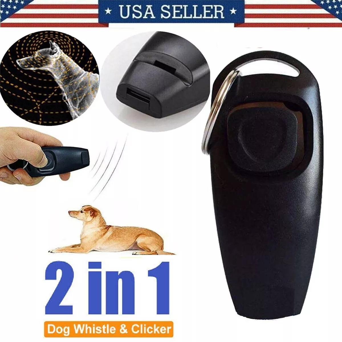 Dog Training Clicker& Whistle Pet Puppy Positive Reinforcement Training Tool